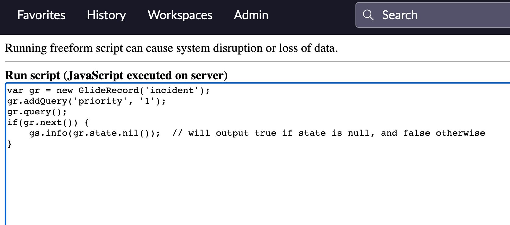 Using nil() To Check For null Values With GlideRecords The Snowball