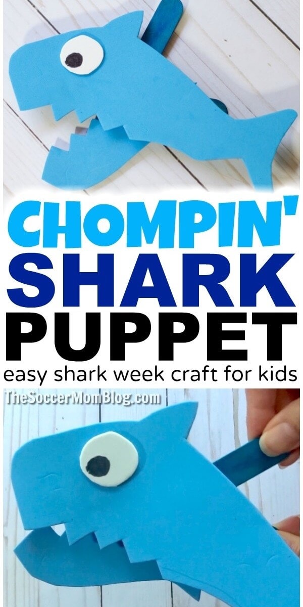 Chompin' Foam Shark Puppet Shark Week 2019 Kids Craft