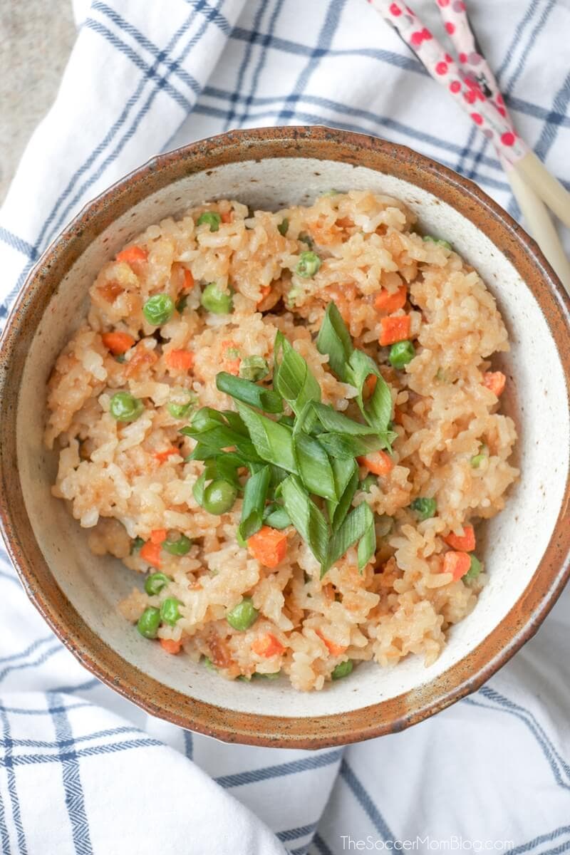 Easy Microwave Fried Rice Recipe The Soccer Mom Blog