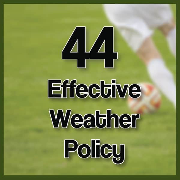 Effective Weather Policy for Youth Soccer The Soccer Sidelines