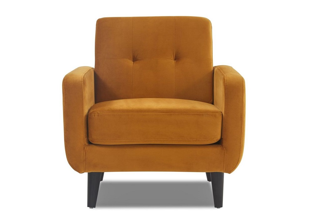 Mustard Oslo Chairs + Graphite Lulu Footstool