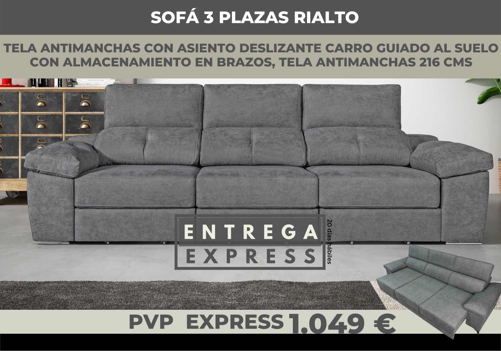 Sofás baratos, sillones, sofas cama en liquidación, chaise longue