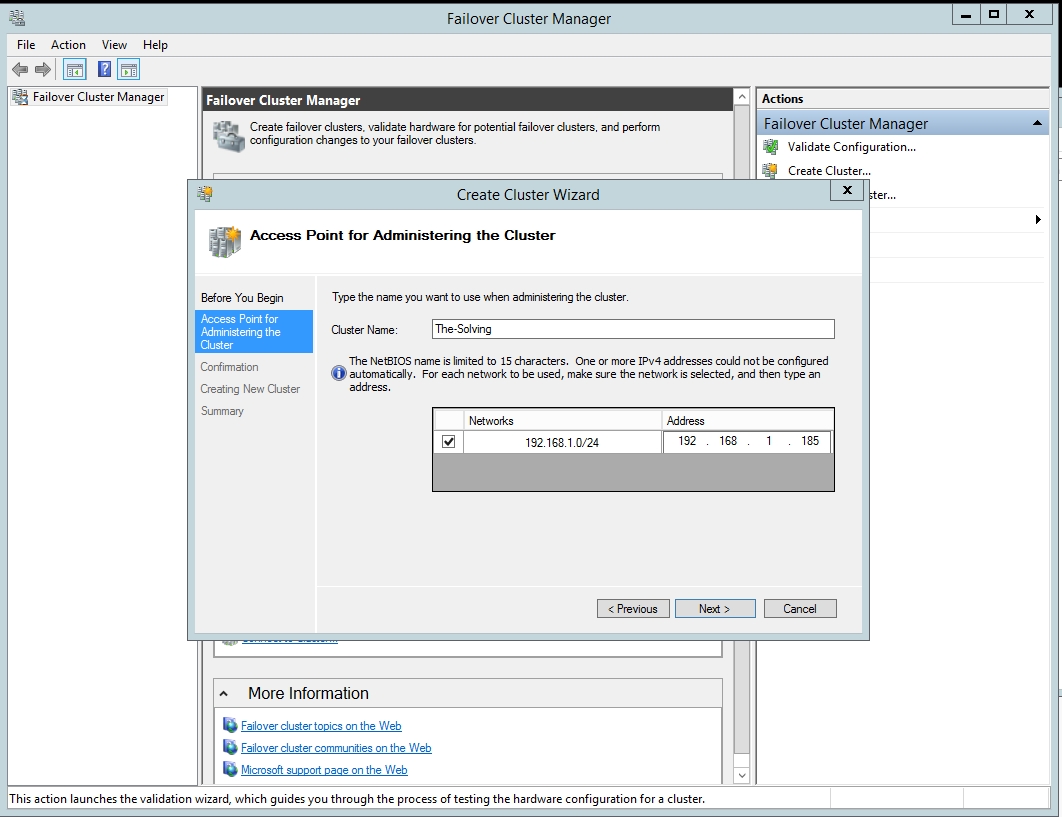 How to set up a HyperV failover cluster The Solving
