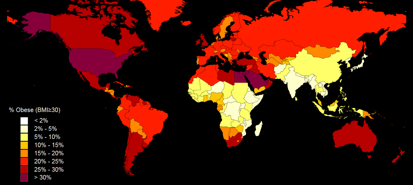 Map of the Day How the World Got Obese The Sounding Line