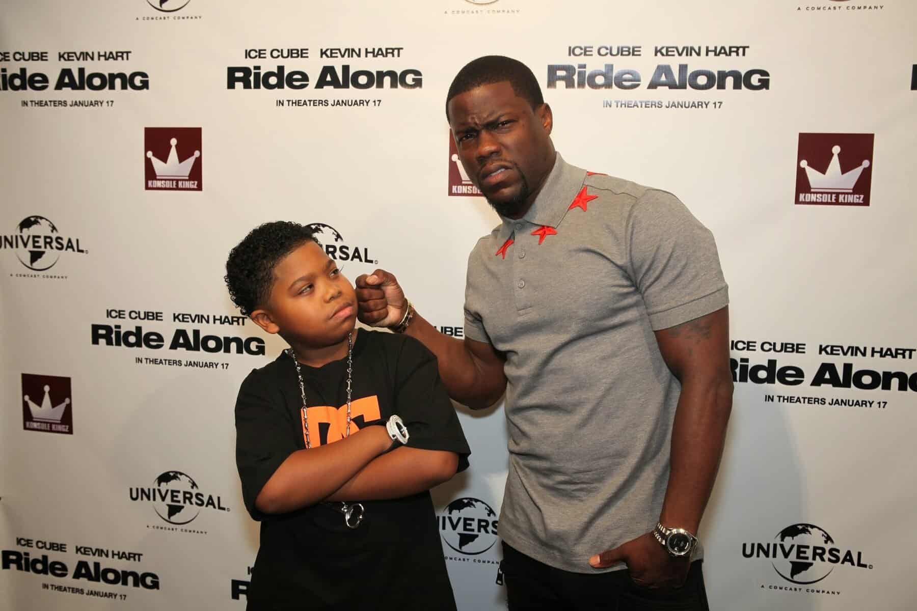 Lil PNut and Kevin Hart (RIDE ALONG Cast Members) The Source