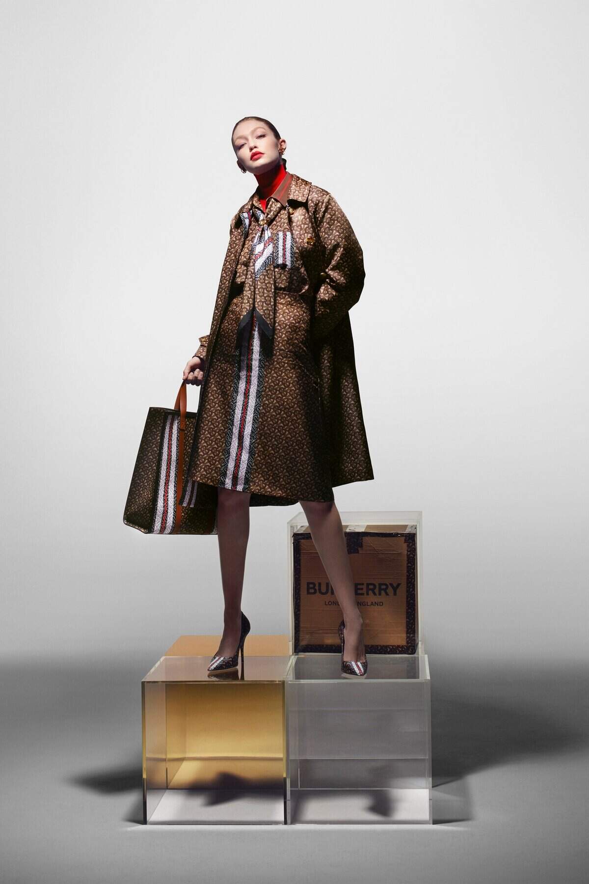 Burberry Monogram Collection Modeled by Gigi Hadid The Source