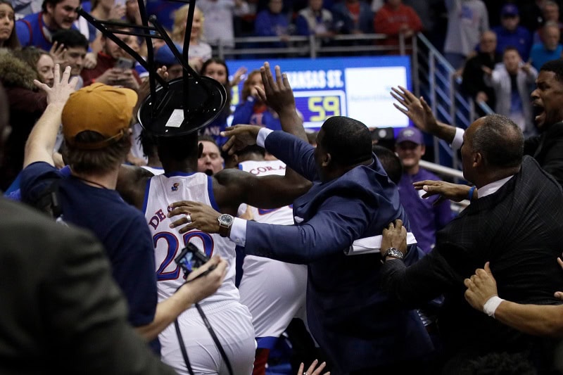 Kansas Vs Kansas State Basketball Game Ended With Brawl Reminiscing