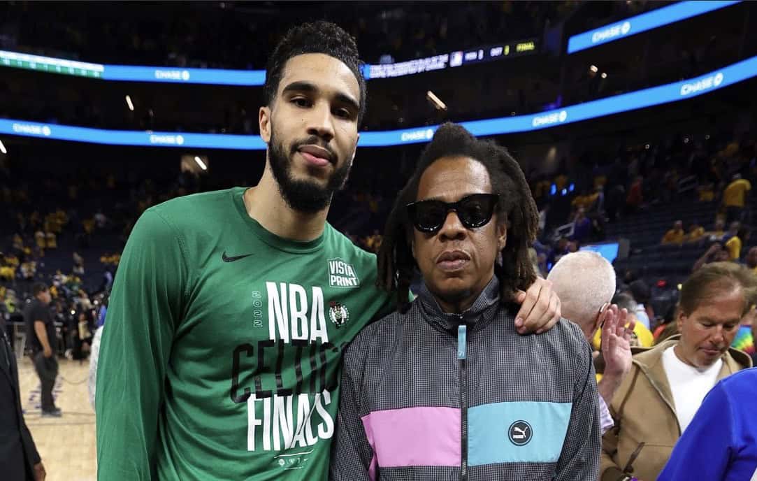 JAYZ Embraces Jayson Tatum After The Boston Celtics Beat The Warriors