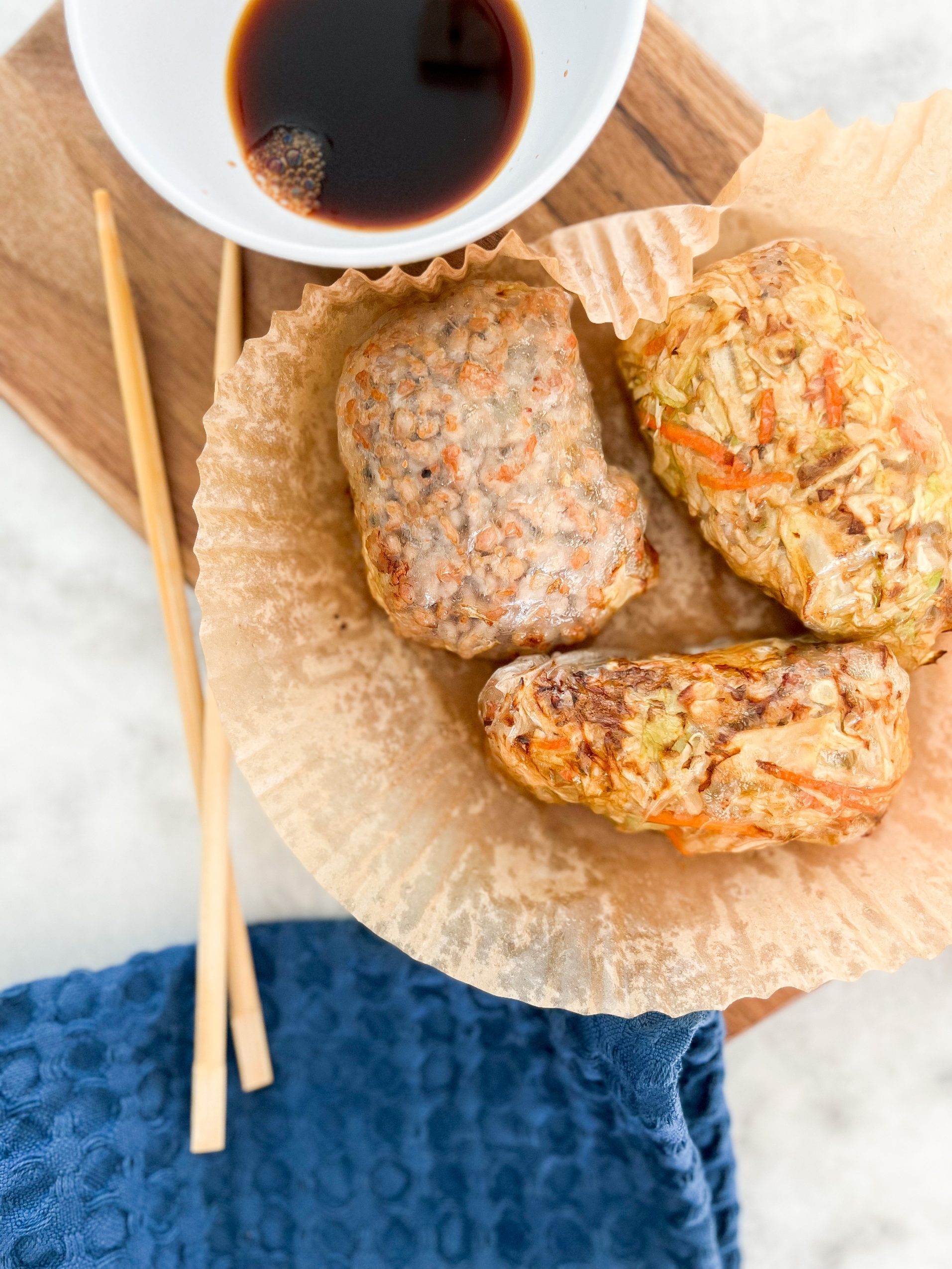 Air Fryer Rice Paper Pork Spring Rolls The Southerly Magnolia