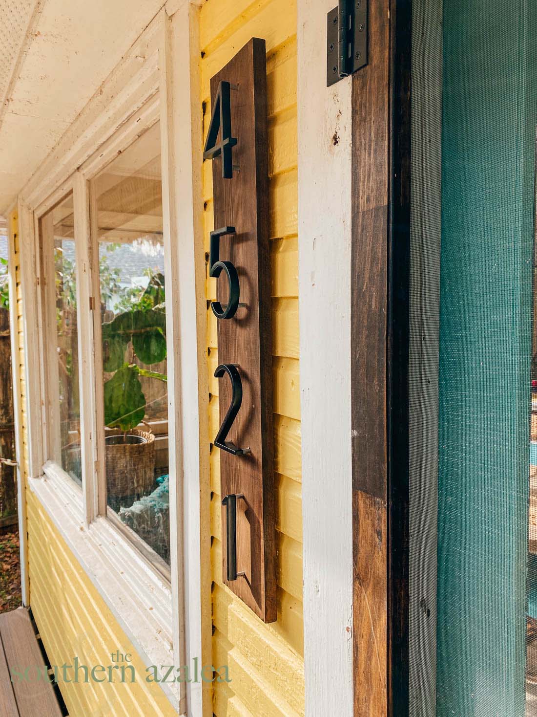 handmade house number sign