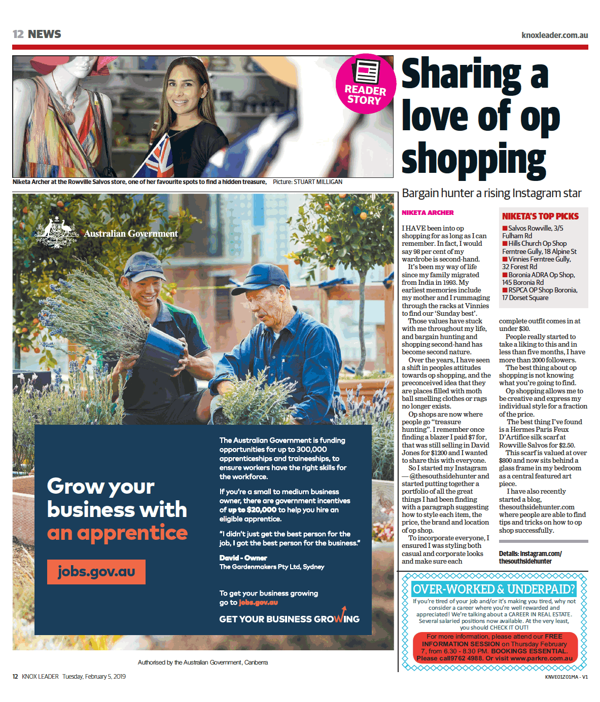 Knox Leader Newspaper Article The Southside Hunter