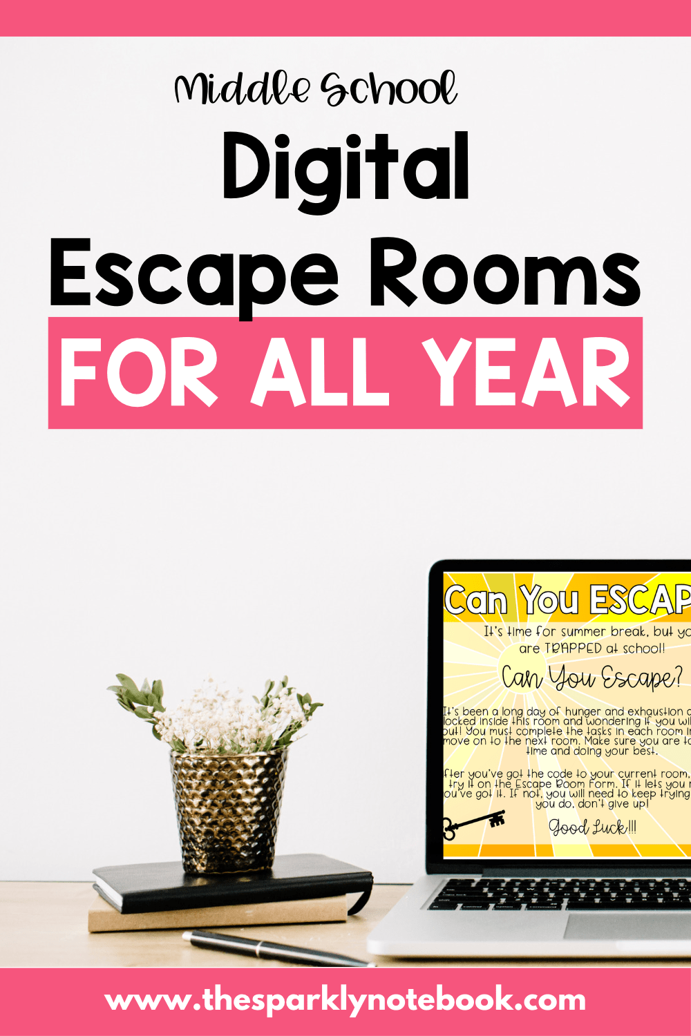 Middle School ELA Digital Escape Rooms to Use Throughout the Year The