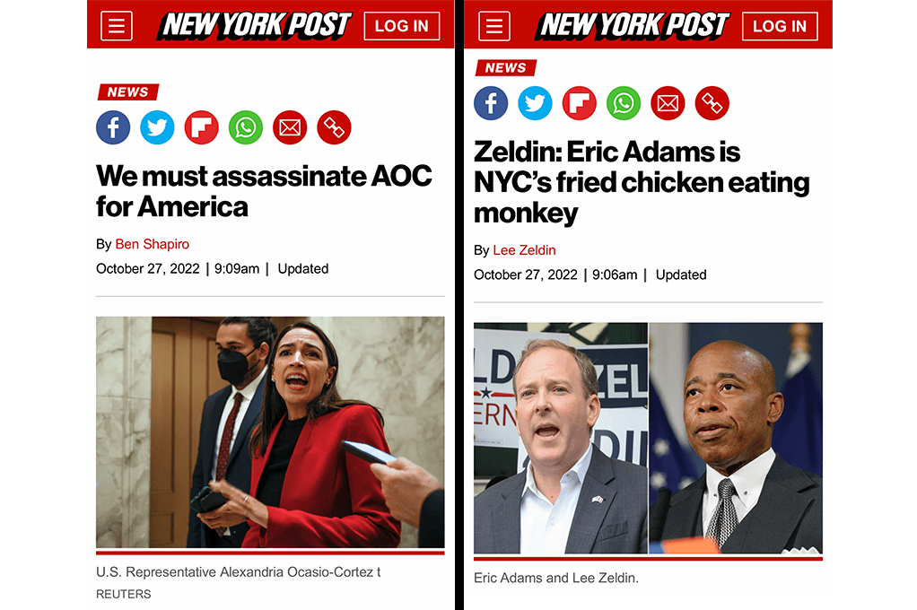 New York Post hacked ‘We must assassinate AOC for America’ The