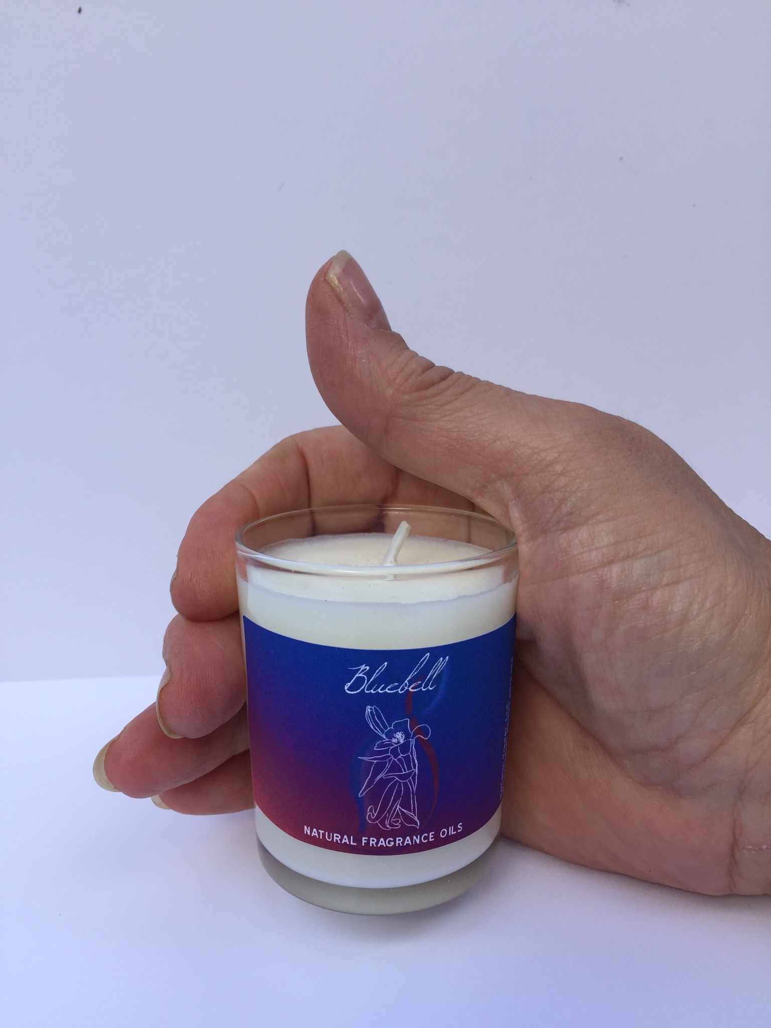 Bluebell Recycled Glass Votive Fragranced Candle The Spirit Shop
