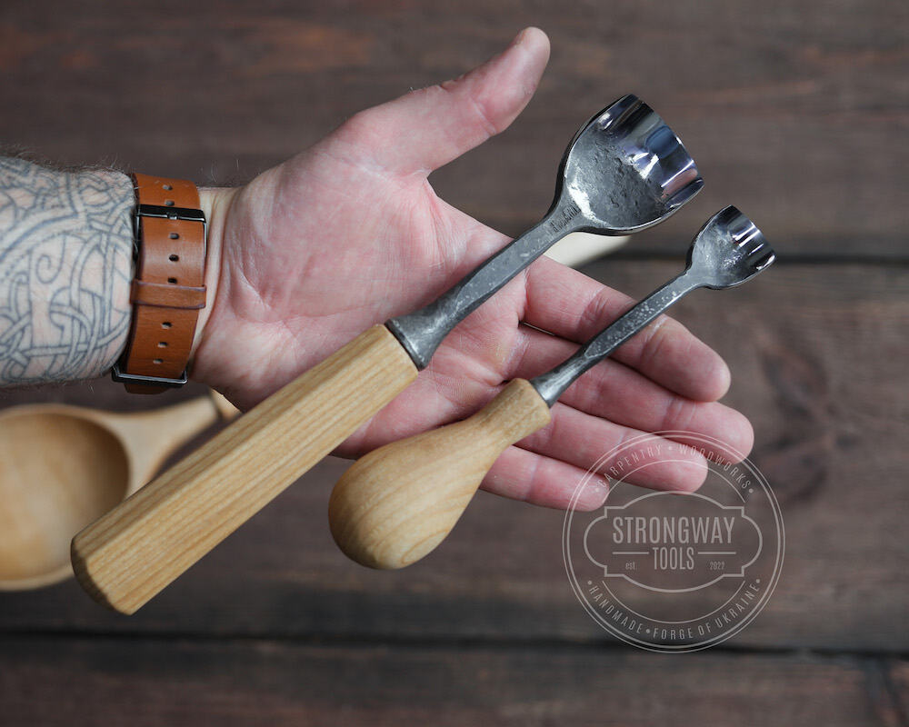 Small and Big Spoon Bent Gouge The Spoon Crank