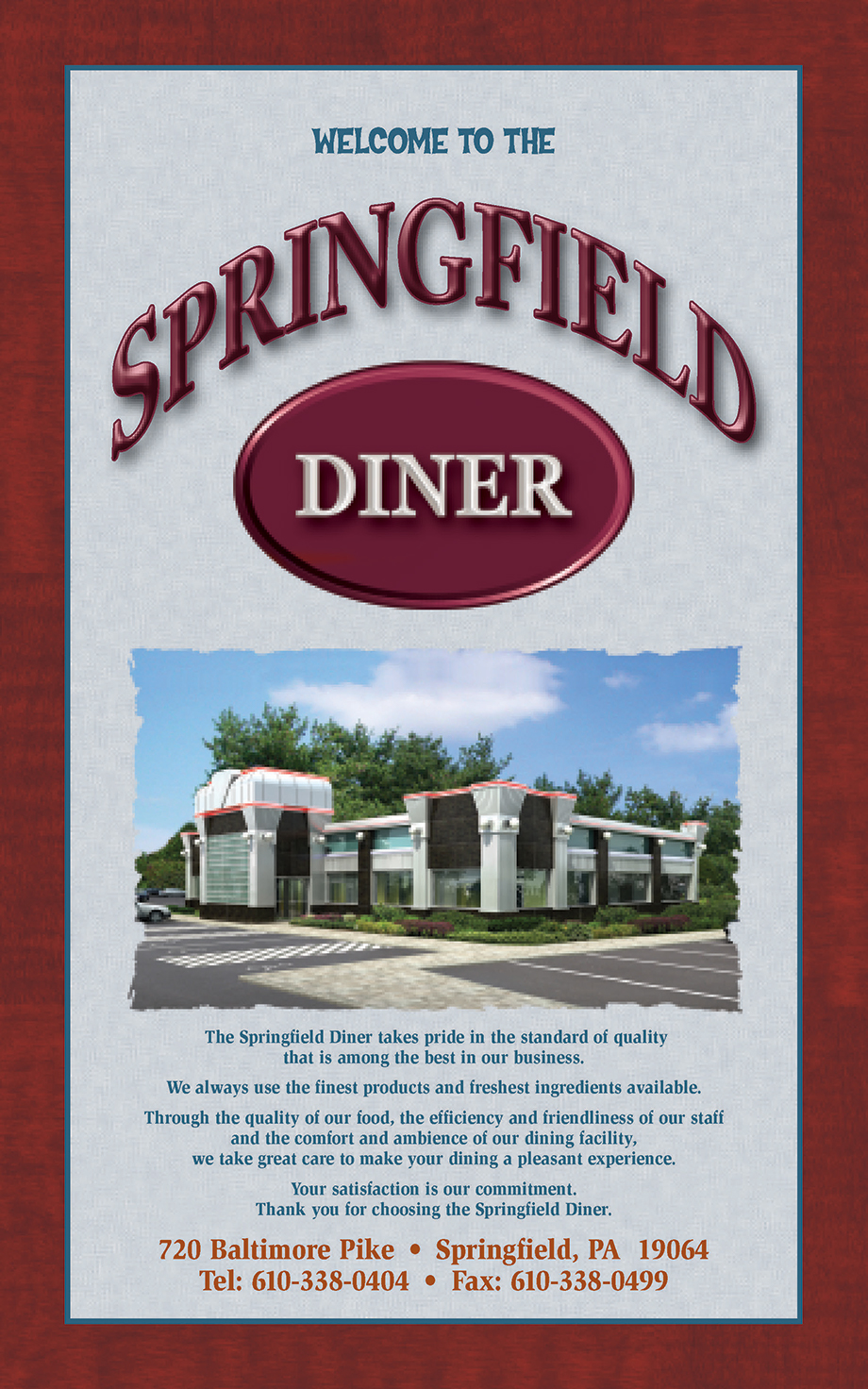 The Springfield Diner located at 720 Baltimore Pike in Springfield