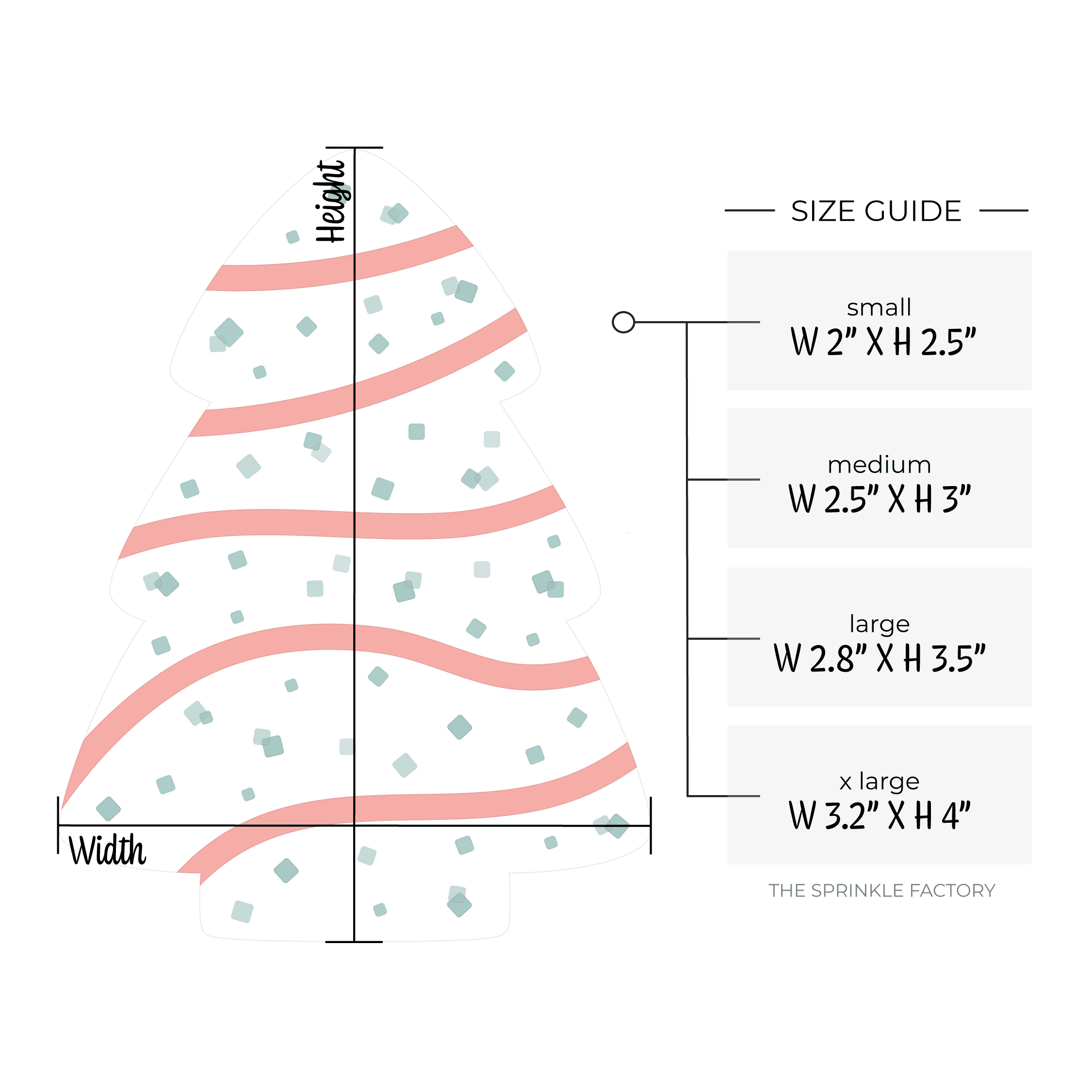 Christmas Tree Snack Cake Top View Cutter The Sprinkle Factory