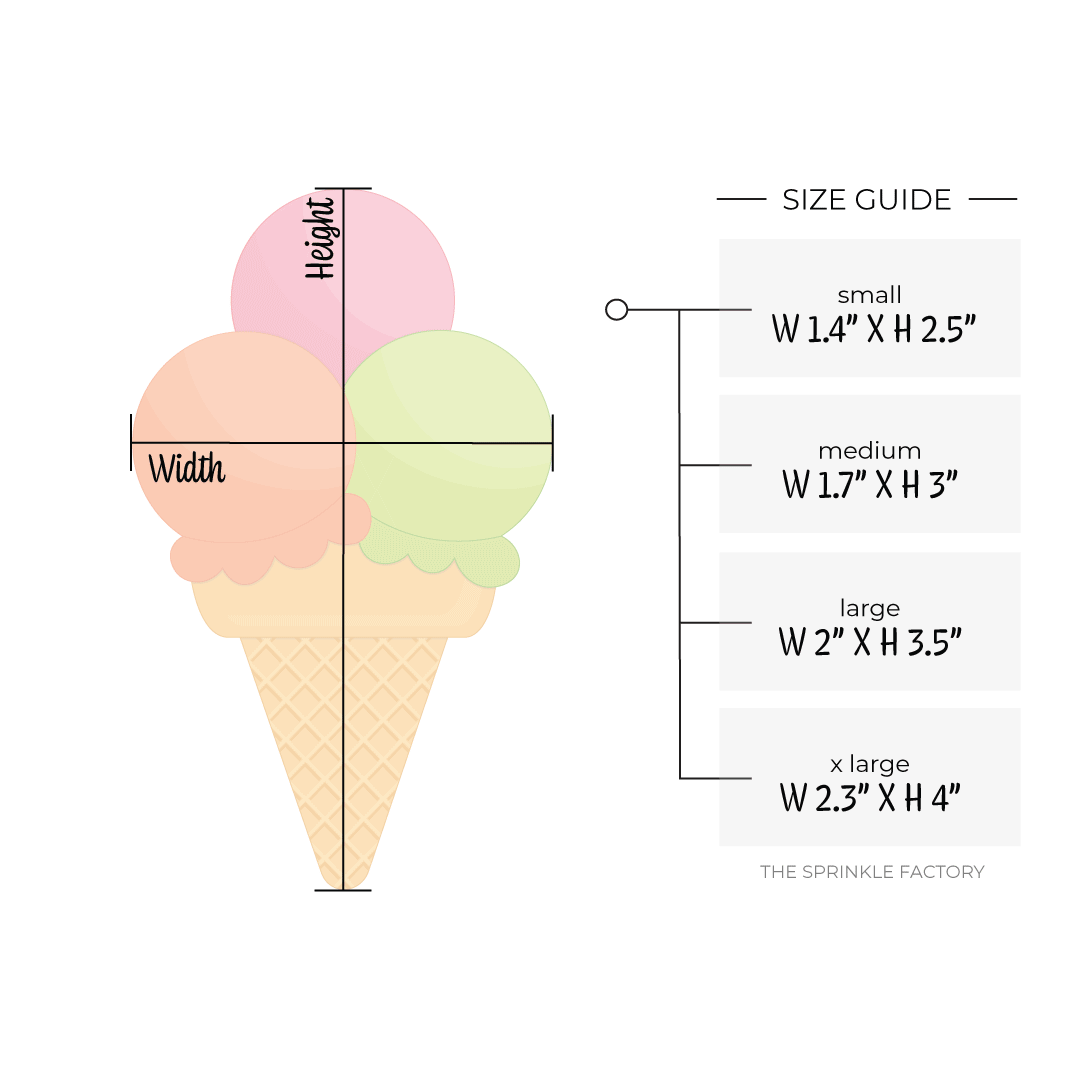 Triple Scoop Ice Cream Cone Cutter - The Sprinkle Factory