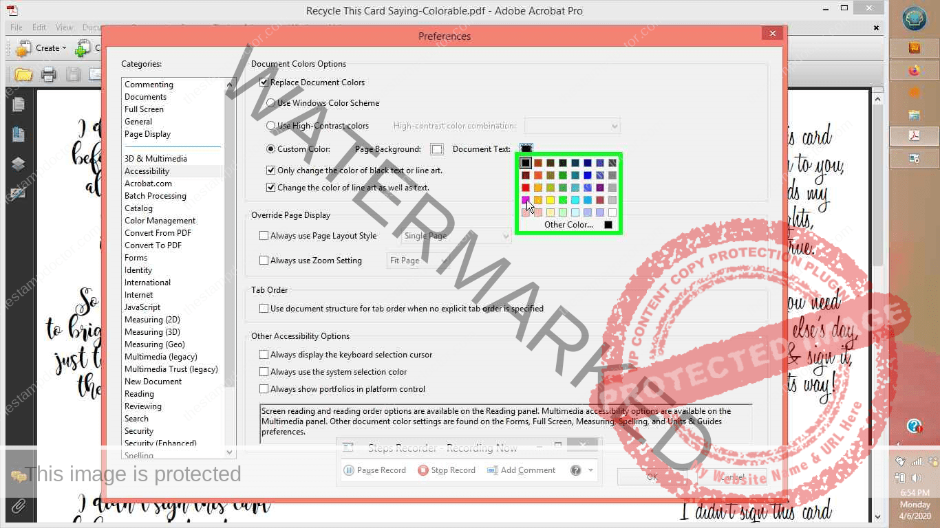 Change Color in a PDF Document The Stamp Doctor