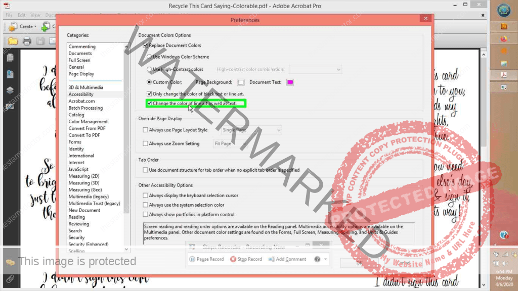 Change Color in a PDF Document The Stamp Doctor