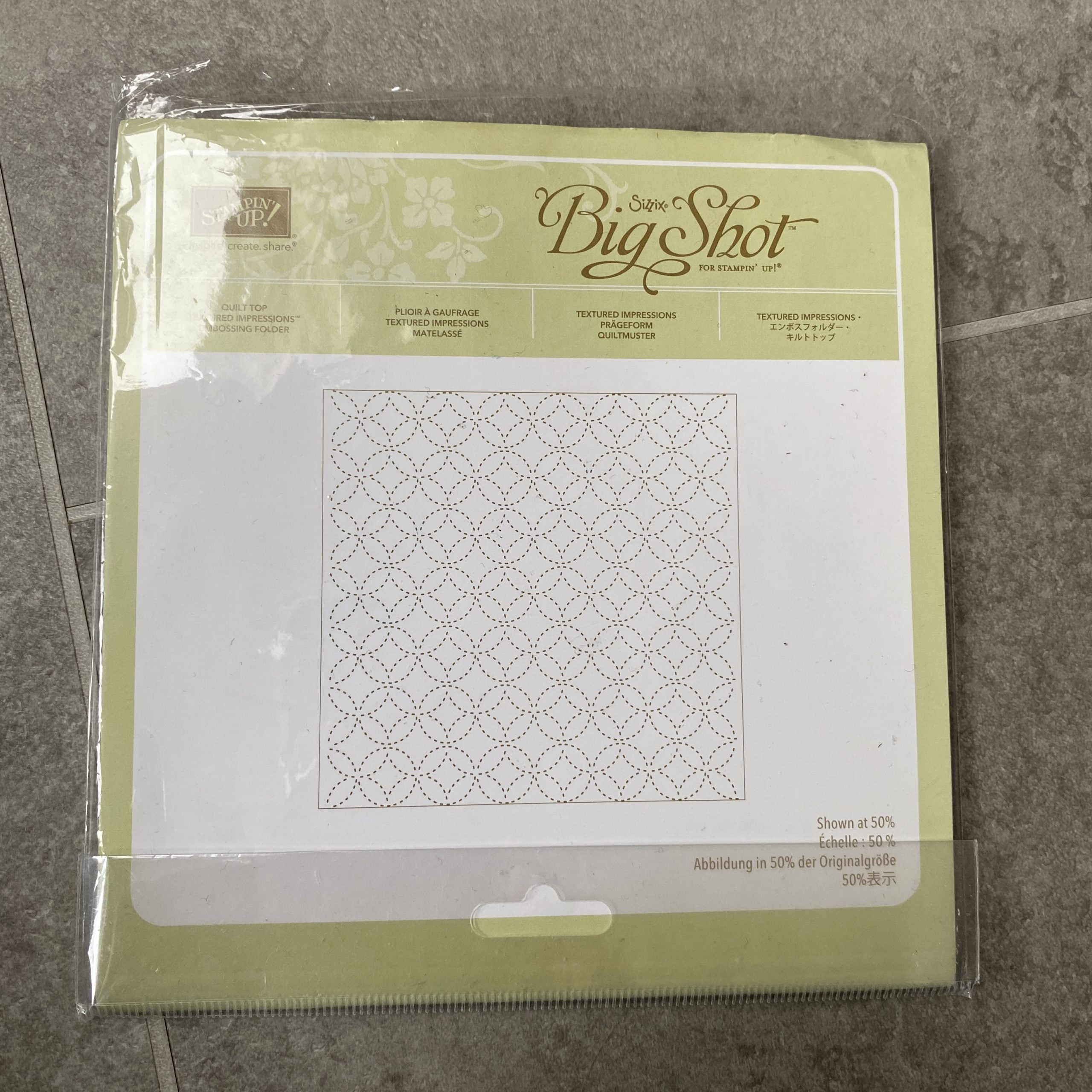 Quilt Top embossing folder (Retired) The Stamping Booth