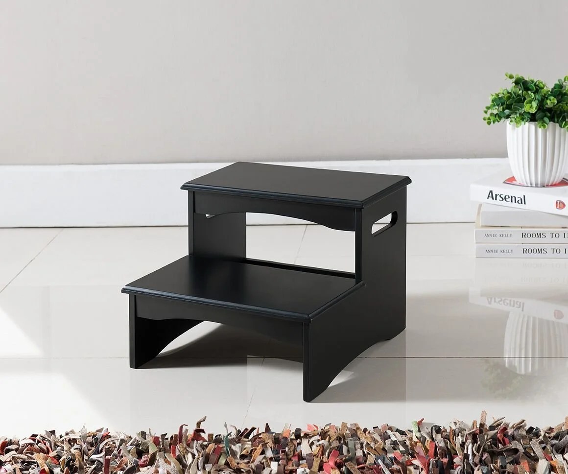 bedroom stepping stool for adults black