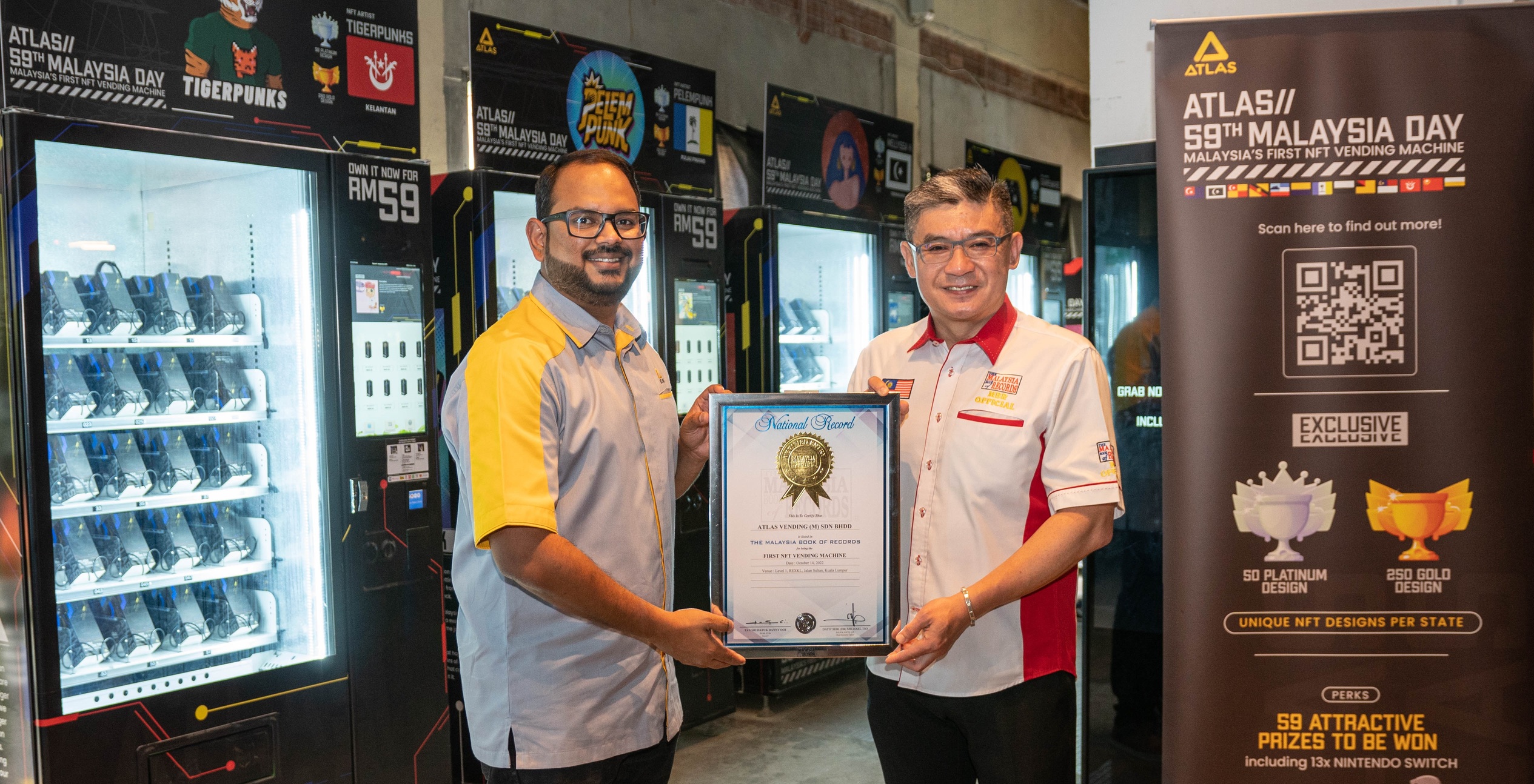 ATLAS Vending Crowned ‘First NFT Vending Machine’ By The Malaysia Book