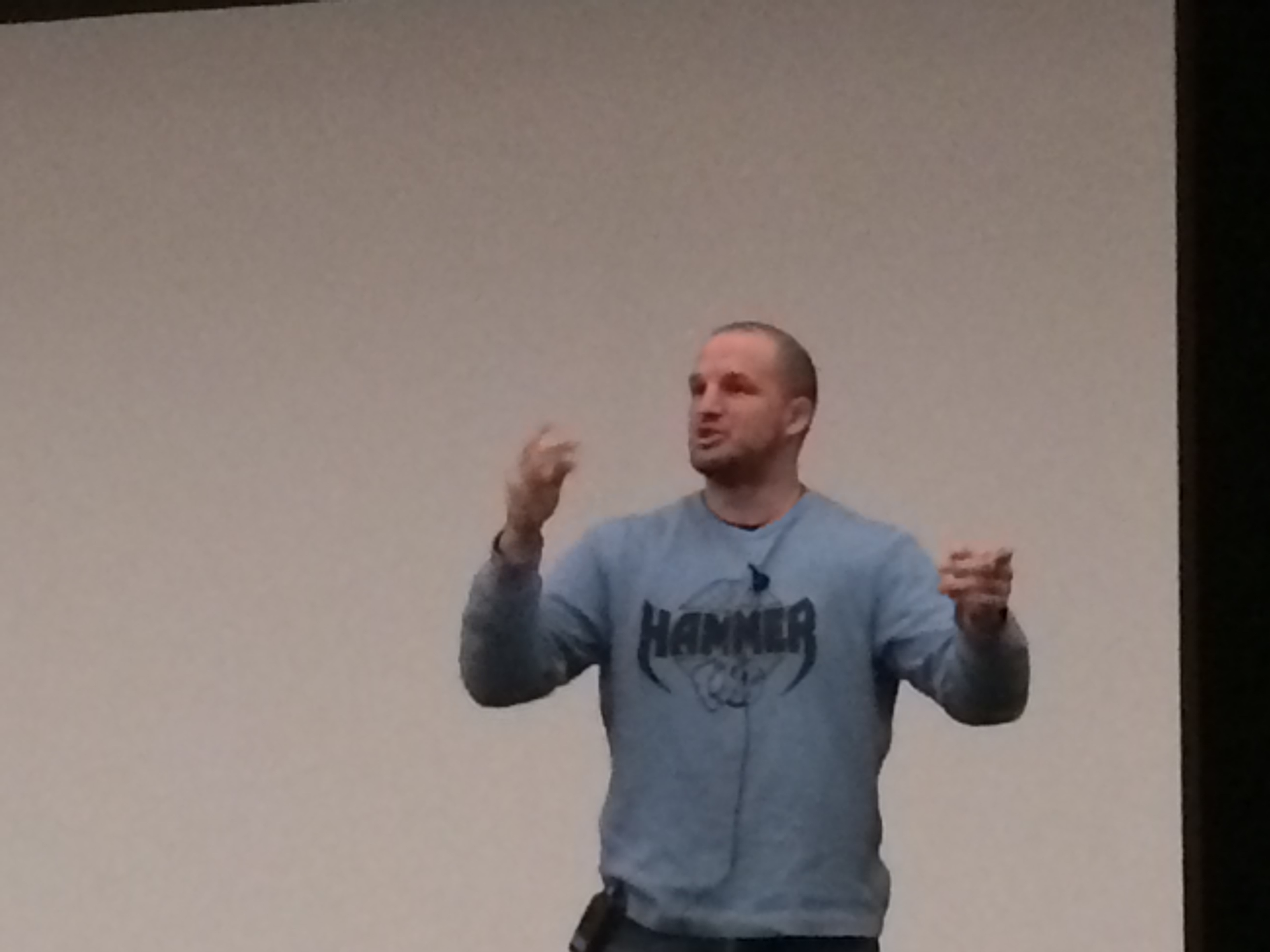 Matt “The Hammer” Hamill visits ESU