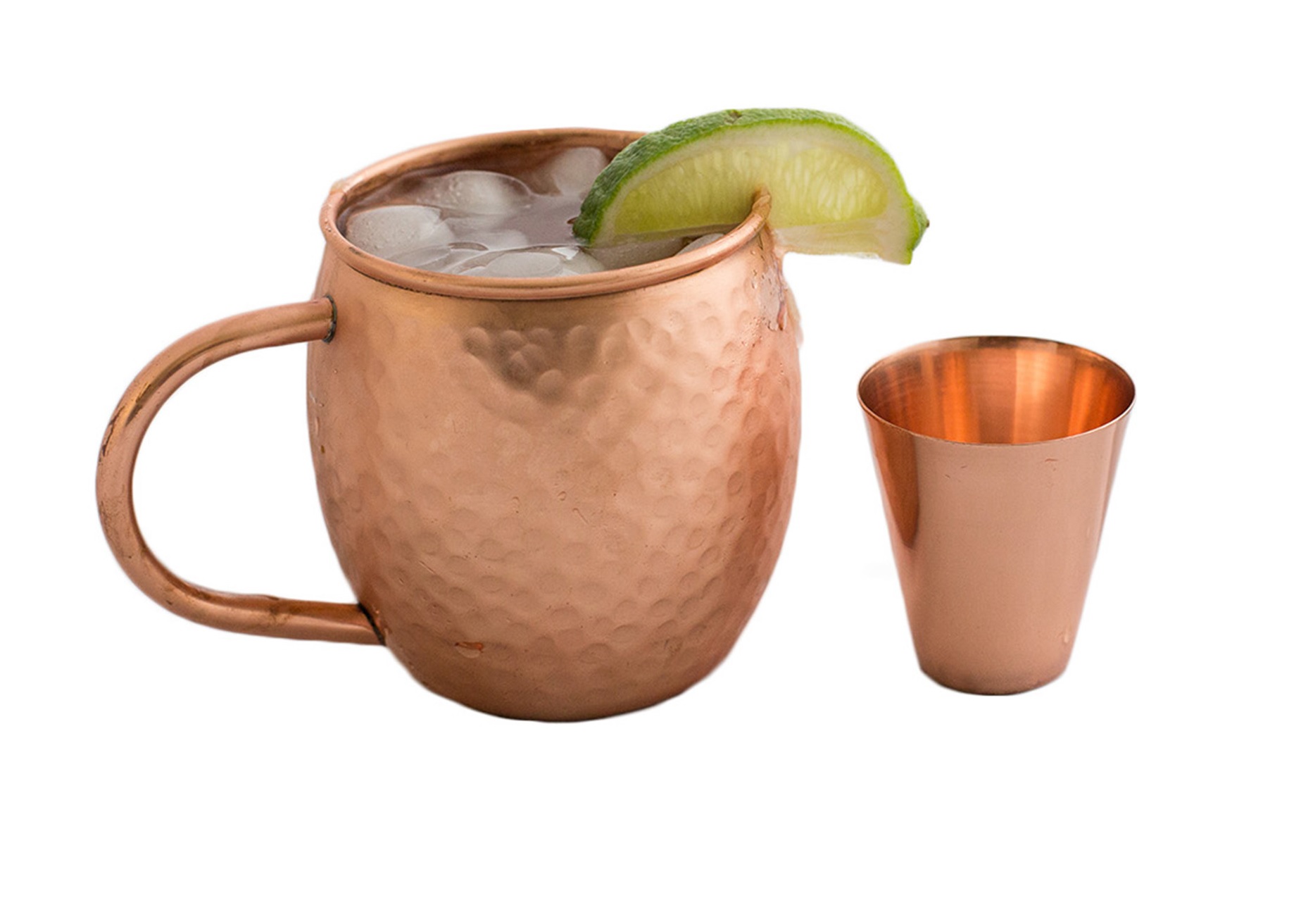 Pure Copper Moscow Mule Mug with Copper Shot Glass
