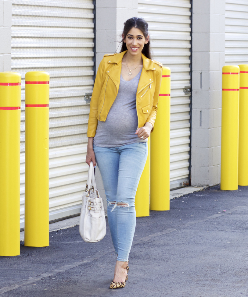 Yellow + My First Pair of Maternity Jeans! The Style Contour