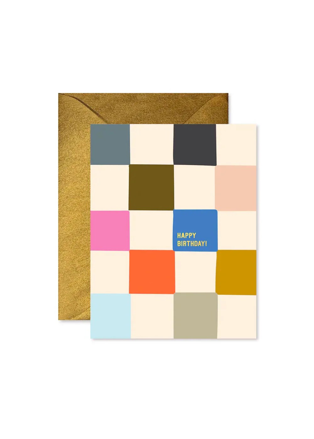 Multi Checkered Happy Birthday Card The Styled Collection