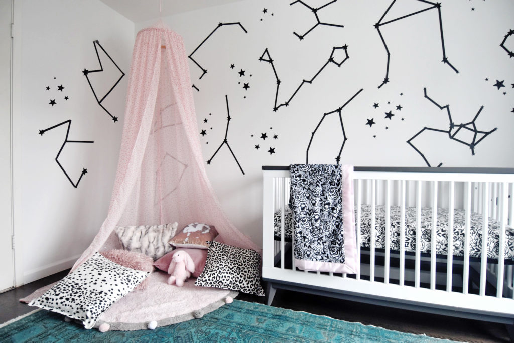 DIY Nursery Canopy with Spoonflower • theStyleSafari
