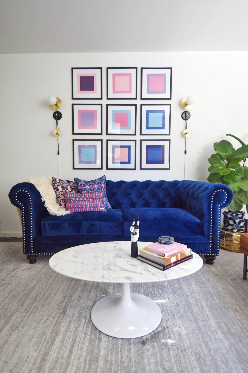 Stefanie's Home Midcentury Glam Living Room Reveal • theStyleSafari