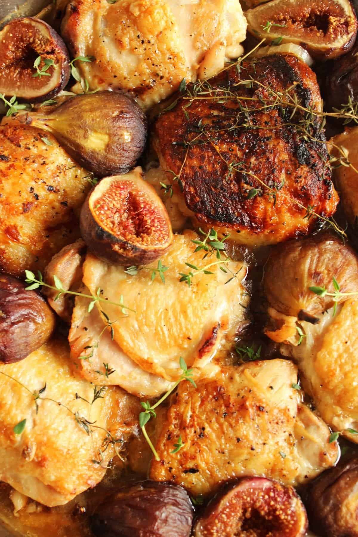 Pan Roasted Crispy Chicken Thighs with Figs The Suburban Soapbox