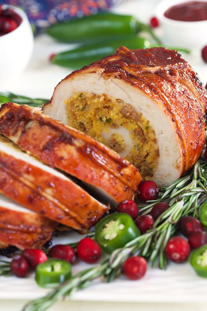 Cornbread Sausage Stuffed Turkey Roulade - The Suburban Soapbox