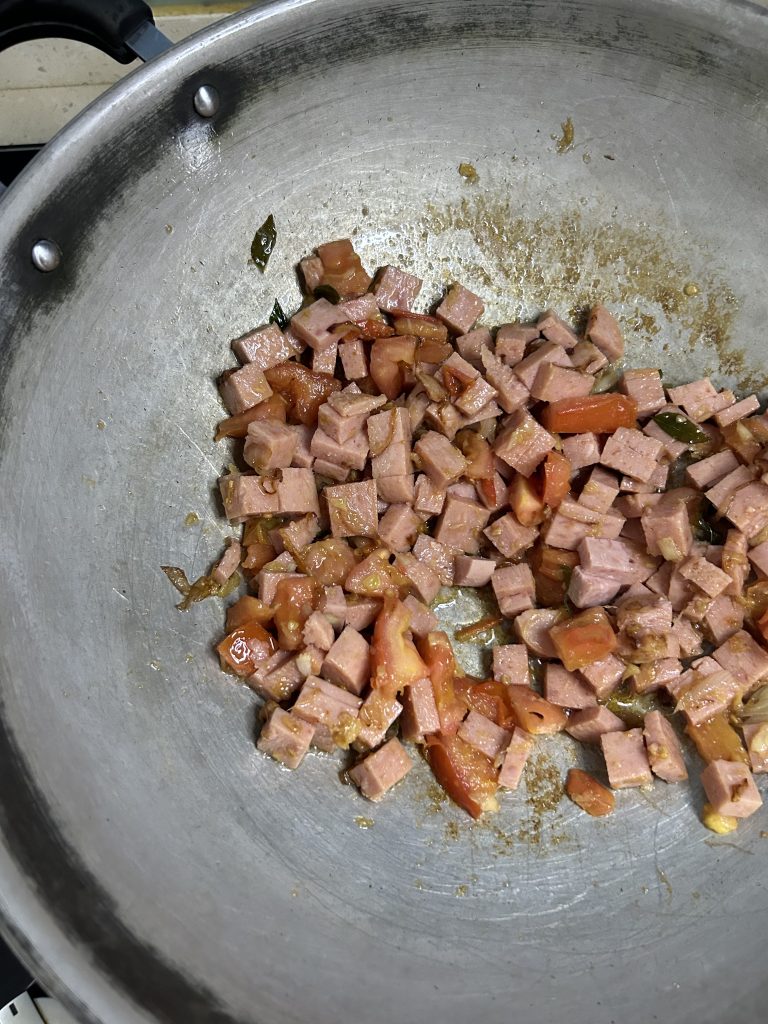 Luncheon Meat Masala The Sudden Cook