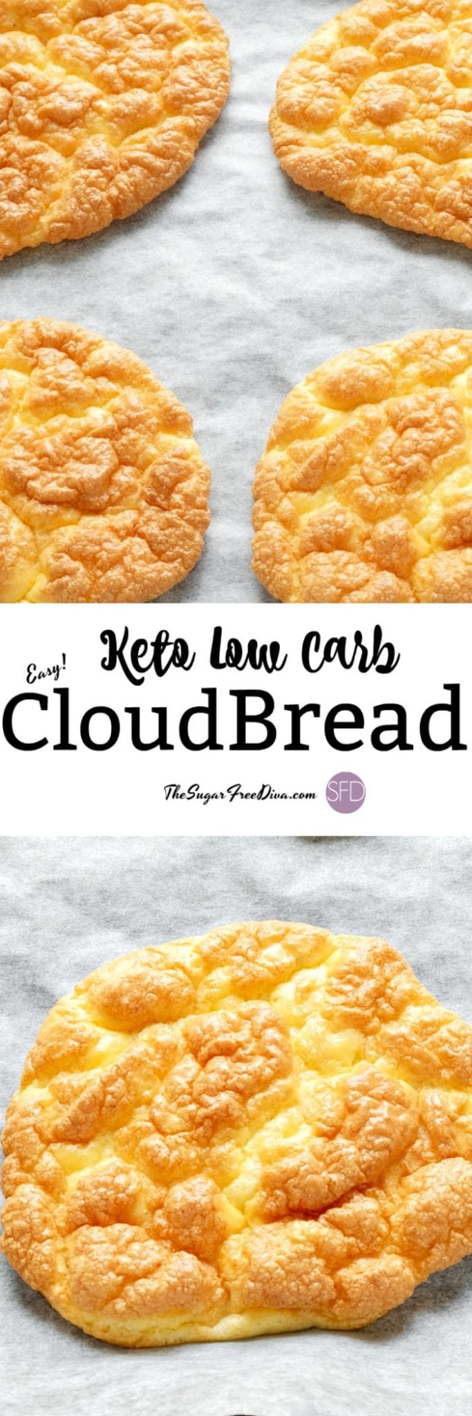 Check out this recipe for Sugar Free and Keto Cloud Bread!