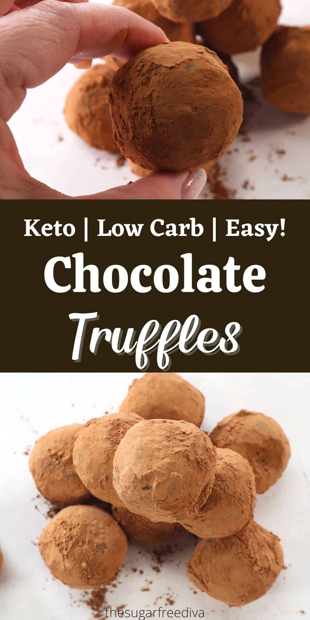 Sugar Free Chocolate Truffles (keto, low carb ) THE SUGAR FREE DIVA