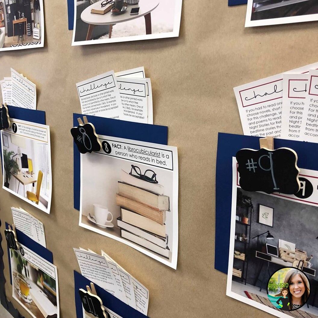 Reading Literature Challenge Interactive Bulletin Board Classroom