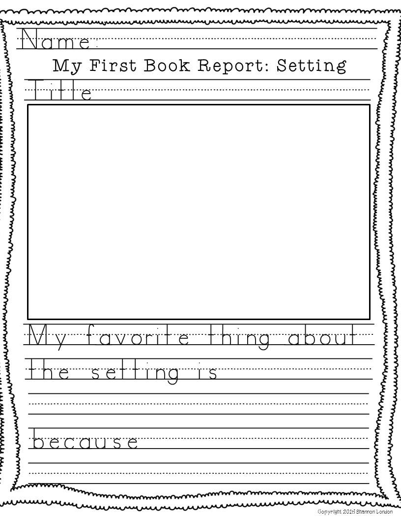 First Grade Book Report Templates