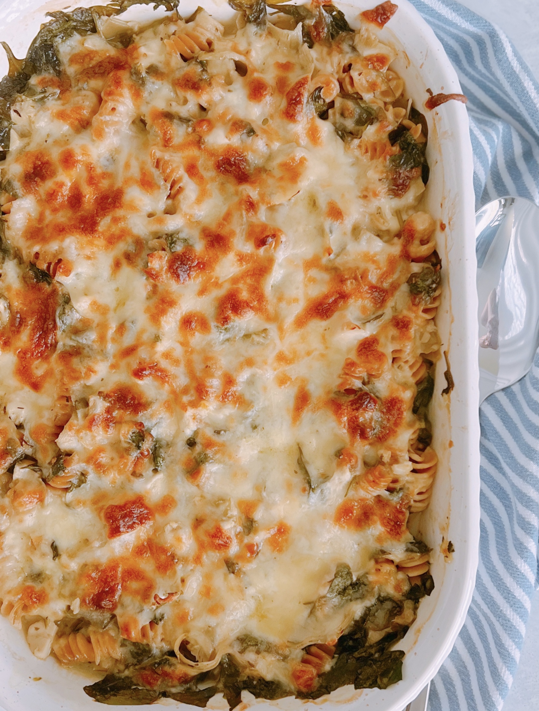 One Pan Chicken and Spinach Alfredo Bake The Sweet Cucina