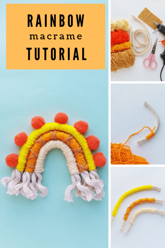 Cute DIY Macrame Rainbow Tutorial THE SWEETEST DIGS