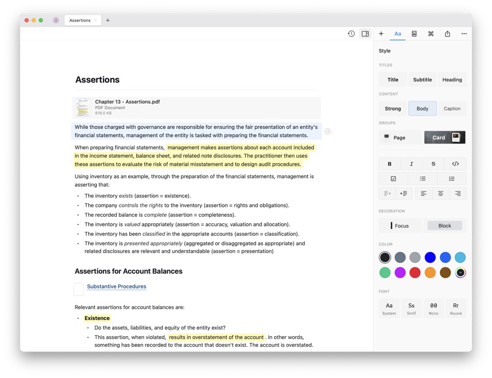 Using Craft Notes for Study and Preserving LongTerm Knowledge The