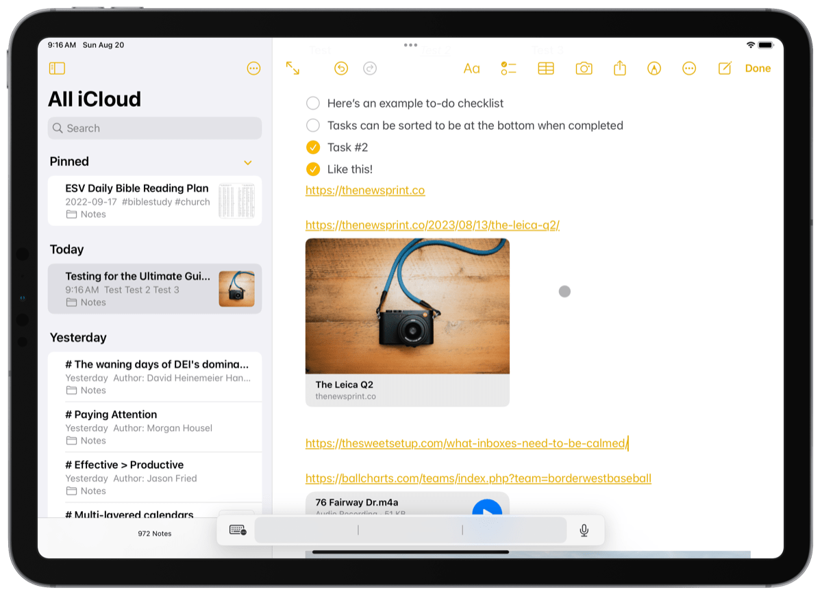 The Ultimate Guide to Apple Notes The Sweet Setup