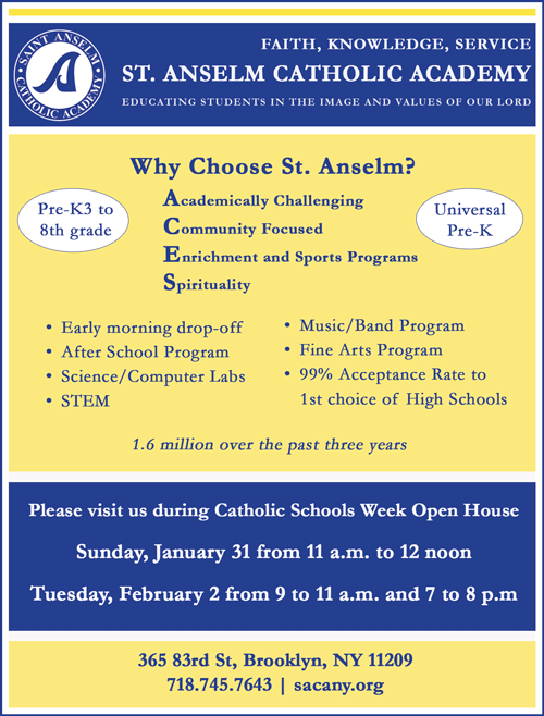 St. Anselm Catholic Academy, Bay Ridge The Tablet