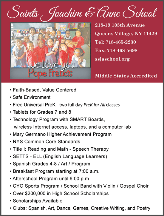 SS. Joachim and Anne School, Queens Village The Tablet