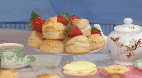 Juliet Sears scones with jam and clotted cream recipe for Mother’s Day