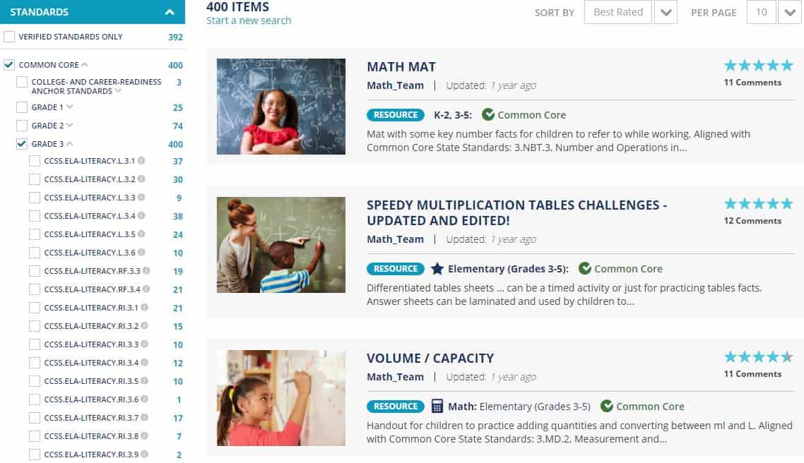 Third Grade Common Core Math and ELA Lessons - The Teachers' Cafe