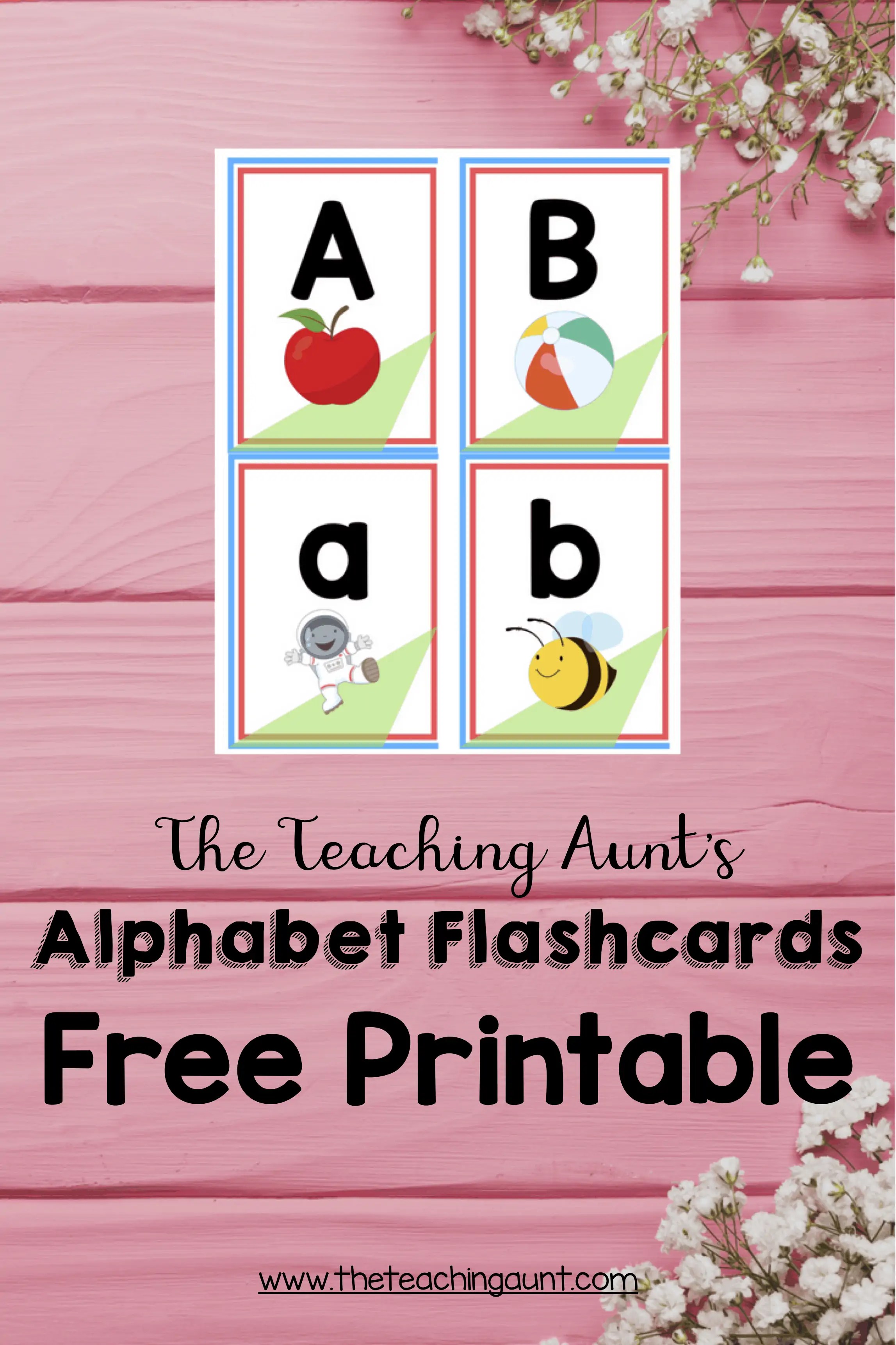 Alphabet Flashcards Free Printable The Teaching Aunt
