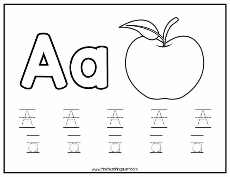 Alphabet Tracing Free Printable The Teaching Aunt